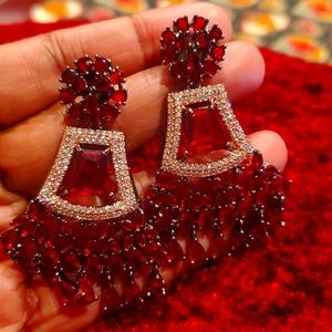 Victorian Style Garnet Earrings